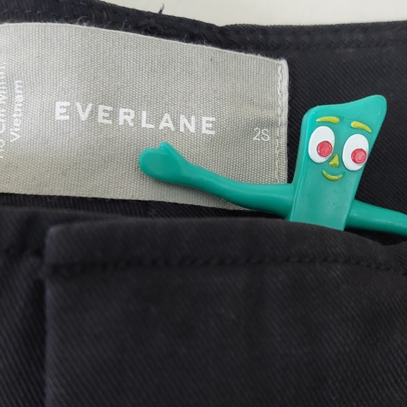 Everlane Black Pleated High-rise Wide-Leg Pants, Size 2S - Picture 4 of 9